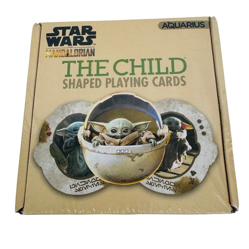 5 for $25| Star Wars Mandalorian Playing Cards The Child | Shaped Playing Cards